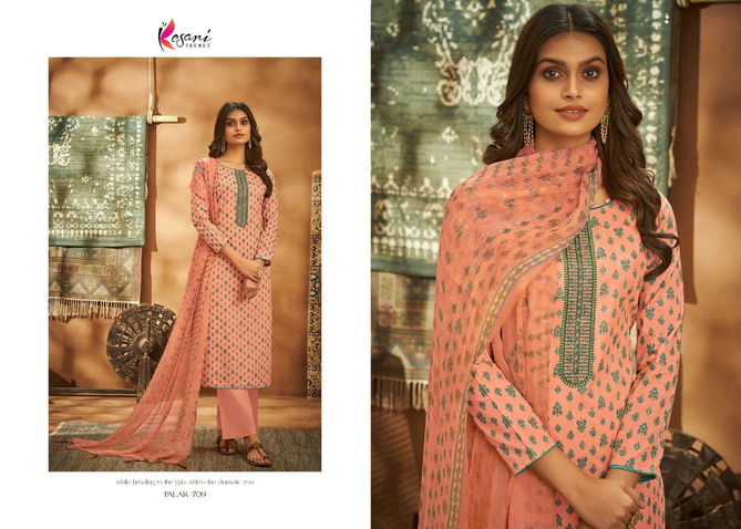 Kesari Palak 2 Cambric Cotton Casual Daily Wear Embroidery Dress Material Collection